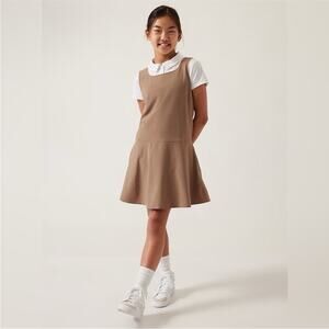 NWT Athleta Girl School Day Khaki Beige Uniform Dress Size XL / 14